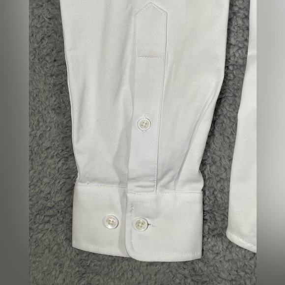 Buttercloth Shirt Mens White Medium Slim Fit Icy Cotton Button Up Stretch - Picture 4 of 14